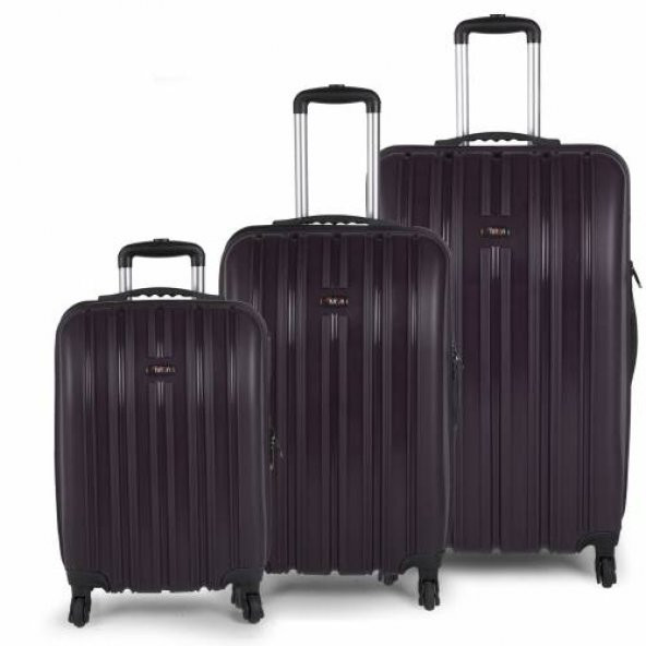 Tutqn Safari Kırılmaz 3 lu Valiz Seti (Buyuk, Orta ve Kabin) 7 Renk - 5