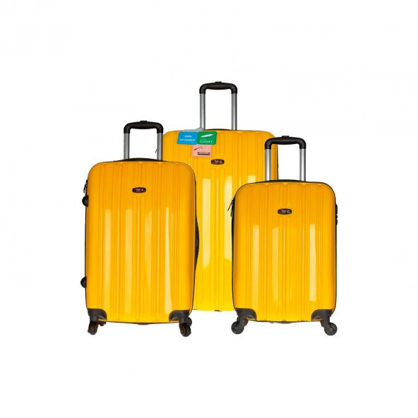 Tutqn Safari Kırılmaz 3 lu Valiz Seti (Buyuk, Orta ve Kabin) 7 Renk - 9