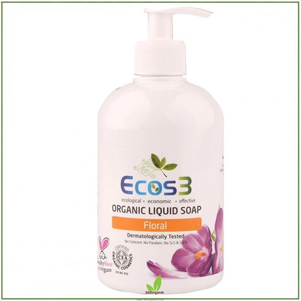 ECOS3 Organik Sıvı Sabun Floral 500 ML