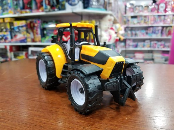 Oyuncak Sürtmeli Traktör Sarı 16 cm x 10 cm