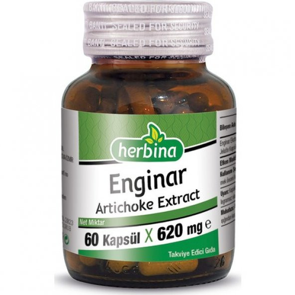 Herbina Enginar Ekstratı Artichoke Ekstraktı 60 Kapsül - 620 mg
