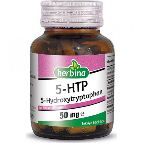 Herbina 5-HTP 5-Hidroksitriptofan 5-hydroxytryptophan 60 Kapsül