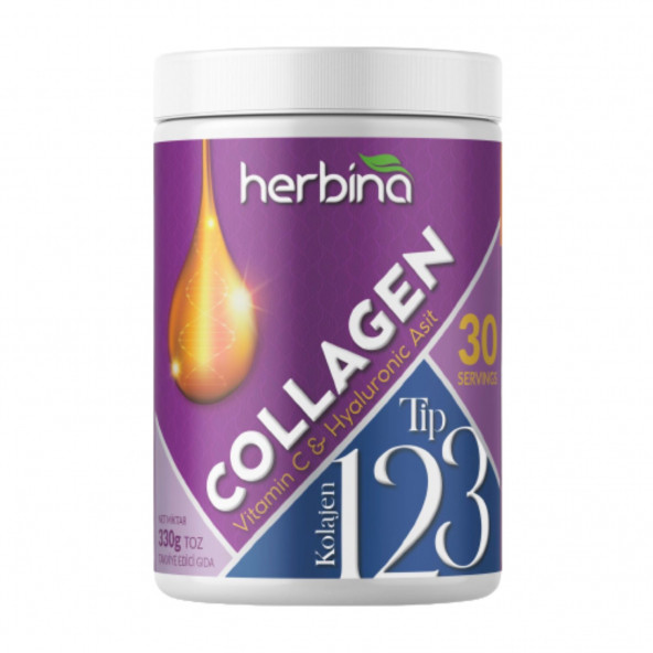 Herbina Collagen Tip 1-2-3 Kolajen Karışımı 30 Servis Kivi Aromalı
