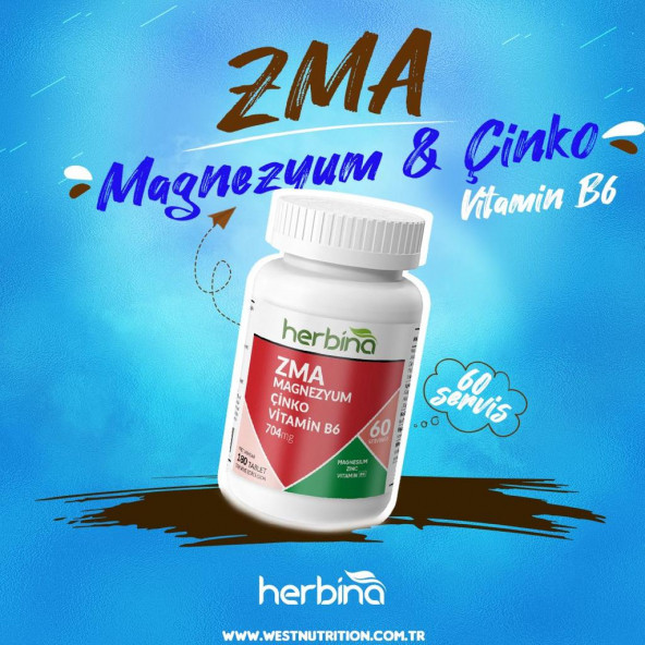 Herbina ZMA ( Çinko Magnezyum B6 Vitamini ) 180 Kapsül