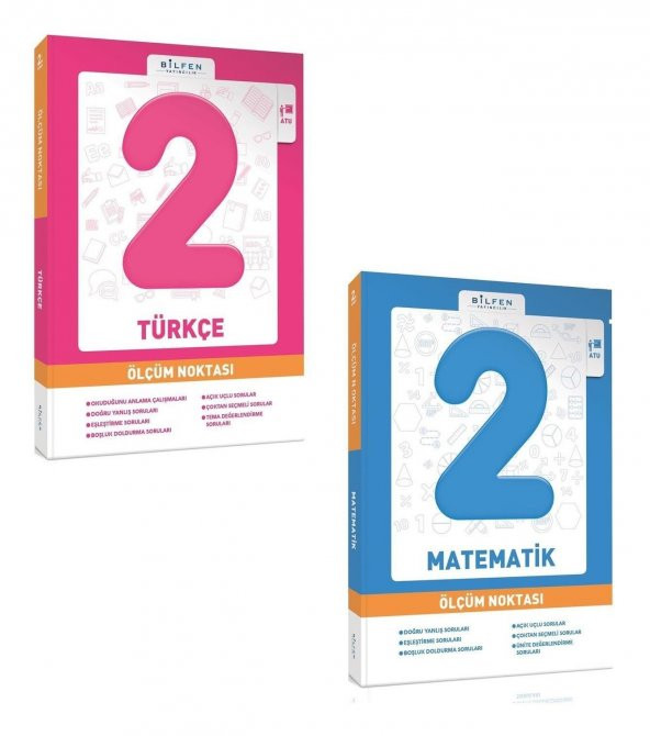 Bilfen 2. Sınıf Matematik + Türkçe Ölçüm Noktası Set 2 Kitap