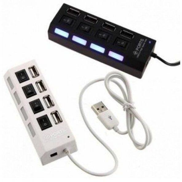 4Lü Usb Çoğaltıcı-Usb Hub-2.0 Açma Kapama Düğmeli Usb Çoklayıcı - 2
