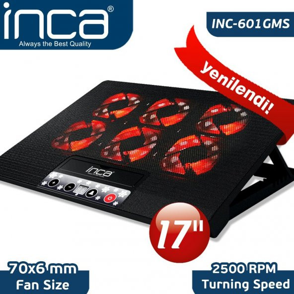 Inca INC-601GMS 6 Fanlı Gaming Notebook Laptop Soğutucu