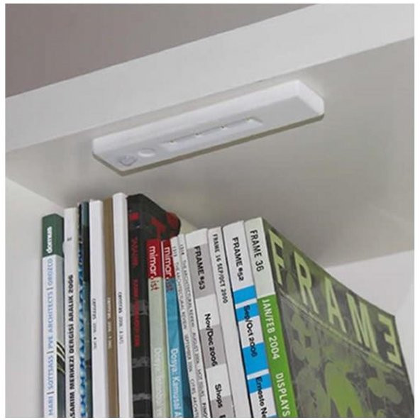 Dolap içi Hareket Sensörlü Led Işık Lamba Aydınlatma Pilli Beyaz - 3