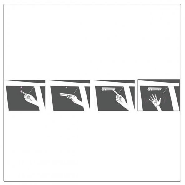 Dolap içi Hareket Sensörlü Led Işık Lamba Aydınlatma Pilli Beyaz - 5