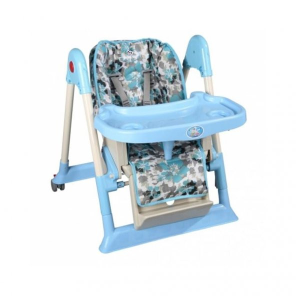 Pilsan Mama Sandalyesi 6 36 ay Kullanıma Uygun Bebek Çocuk Mama Sandalyesi Mavi