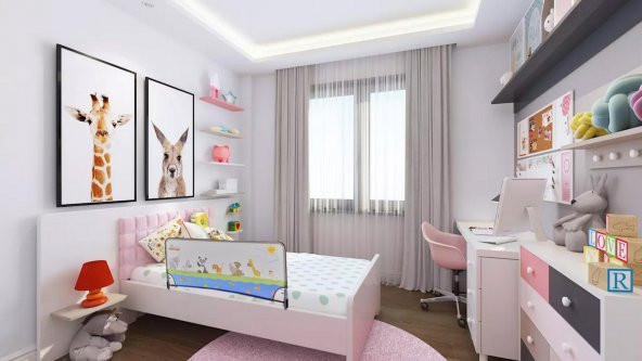 Agubugu Baby - Katlanabilir Yatak Bariyeri - Lisanslı Hayvan Desenli - 120x68Cm - 5