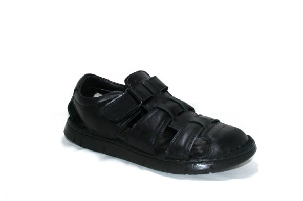 Fastland 305 Siyah Erkek Ortopedik Sandalet Ayakkabı