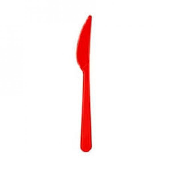 KIRMIZI PLASTİK LÜKS BIÇSK 25'Lİ