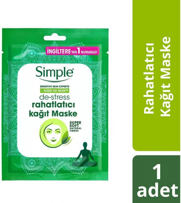 Simple Kağıt Maske Rahatlatıcı 21 Ml
