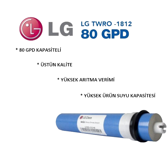 Su Arıtma Cihazı Membran Filtre 80 GPD LG Chem
