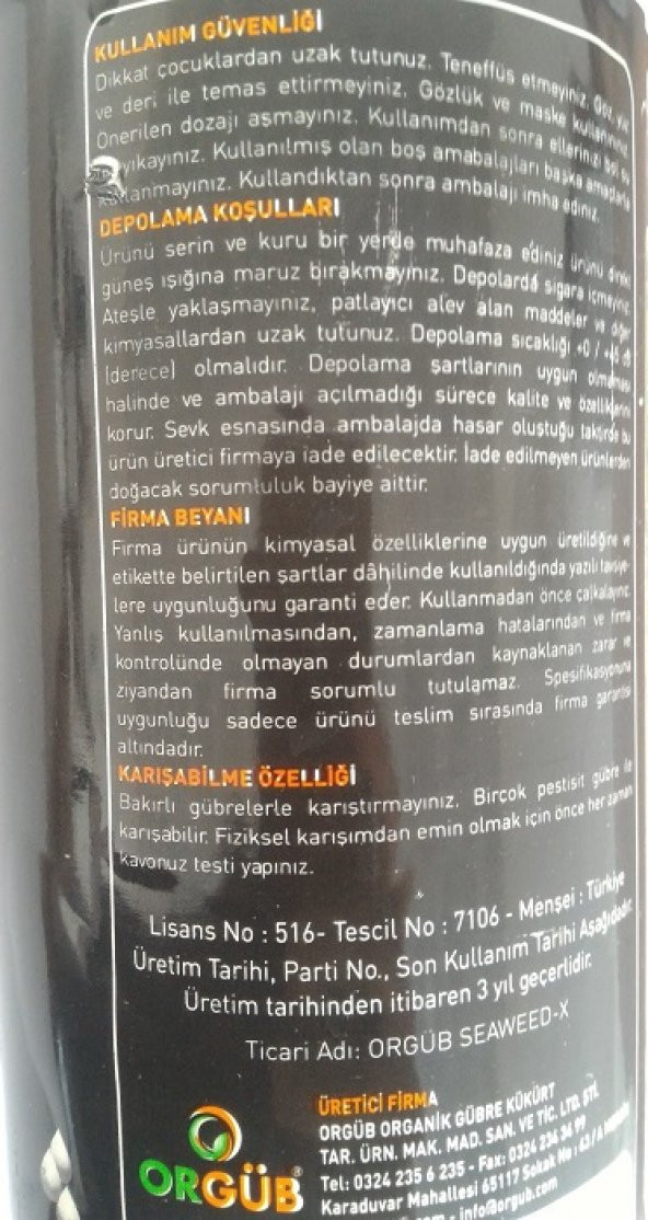 Deniz Yosunu 1 Litre Sıvı Deniz Yosunu Organik Gübre Deniz Yosunu Yaprak Gübresi Sıvı Deniz Yosunu Gübresi - 3