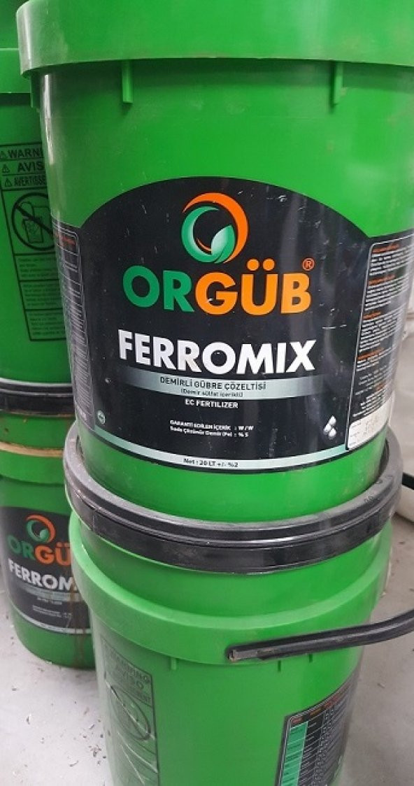 Sıvı Demir Gubresi 20 Litre Demir Gubresi Demir Sulfat Gubre Yaprak Sararma Önleyici