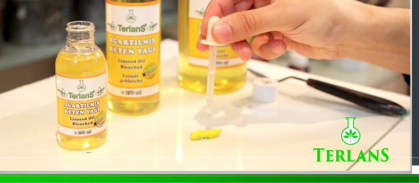 TERLANS Ağartılmış Keten Yağı Resim Yağı 250 ml Linseed Oil