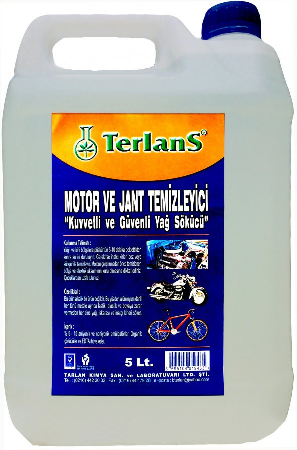 TERLANS Motor Jant Temizleyici 5 Kg + TEMİZLEME SÜNGERİ HEDİYE - 4