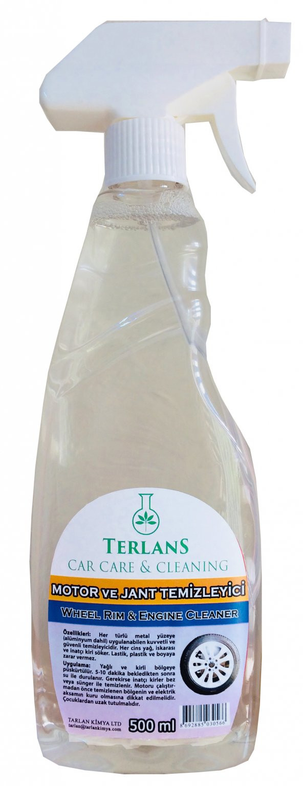Terlans 3'lü Araç Bakım Seti - Motor Jant Temizleyici-Hızlı Cila-Torpido Parlatıcı 3x500ml - 2