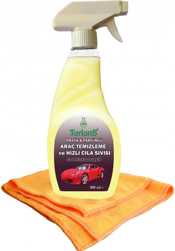 Terlans 3'lü Araç Bakım Seti - Motor Jant Temizleyici-Hızlı Cila-Torpido Parlatıcı 3x500ml - 5