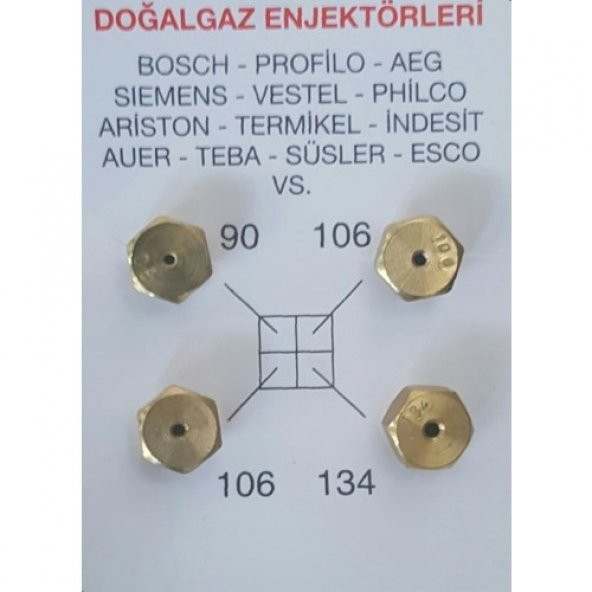 Doğalgaz Enjektör Ocak Takımı (Bosch, Siemens, Profilo, Vestel) - 3