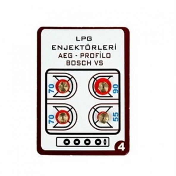 LPG OCAK MEMESİ ENJEKTÖR 4LÜ SET BÜTÜN MARKALARA uyumlu lpg tup - 4