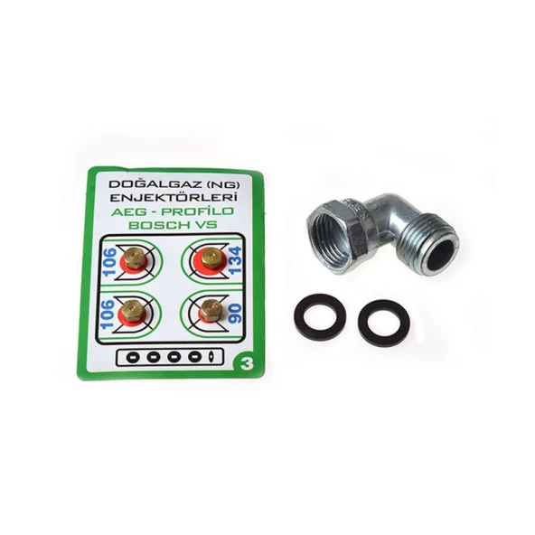 Doğalgaz Enjektör Ocak Memesi Dirsek Dönüşüm Seti Bosch Siemens Profilo - 2