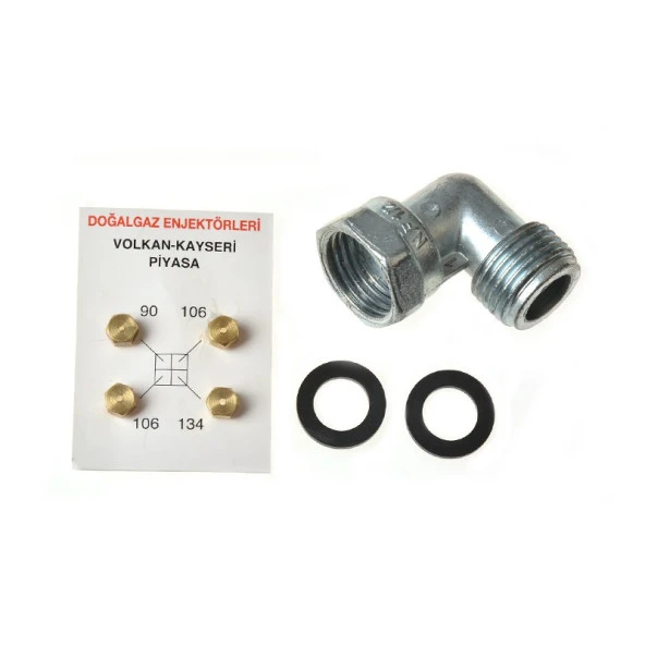 Doğalgaz Enjektör Ocak Memesi Dirsek Dönüşüm Seti Bosch Siemens Profilo - 3
