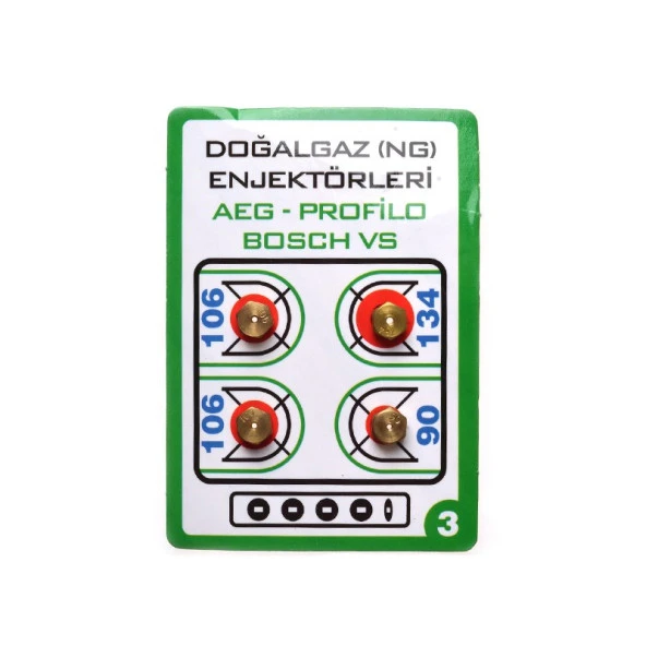 Doğalgaz Enjektör Ocak memesi Takımı (Bosch, Siemens, Profilo, Ve simfer, - 4