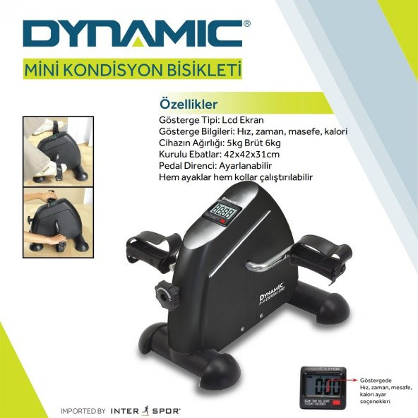 Dynamic Dijital Göstergeli Mini Kondisyon Bisikleti - 2