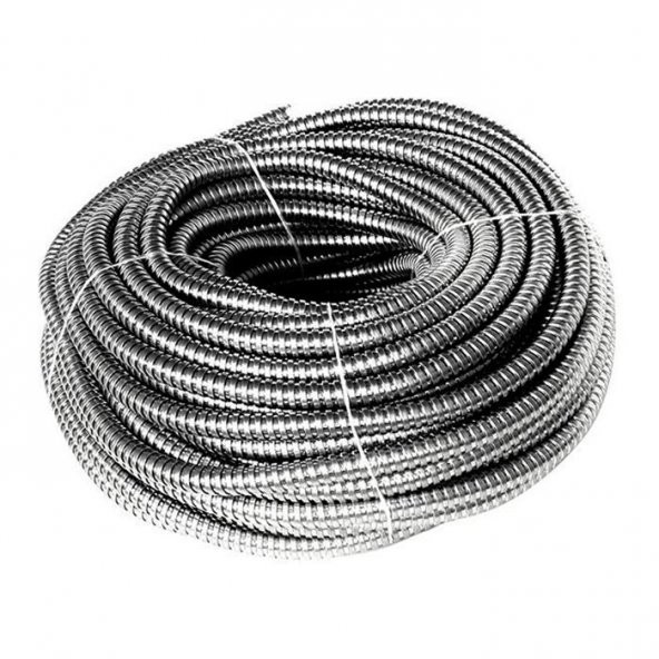 Spiral Boru 50 mm 25 m Bükülen Kablo Koruyucu Çelik Spiral Hortum