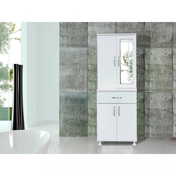 Ev Şehri Beyaz Banyo - Mutfak Dolabı Çok Amaçlı Dolap ev-048049 - 2