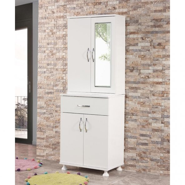 Ev Şehri Beyaz Banyo - Mutfak Dolabı Çok Amaçlı Dolap ev-048049 - 3