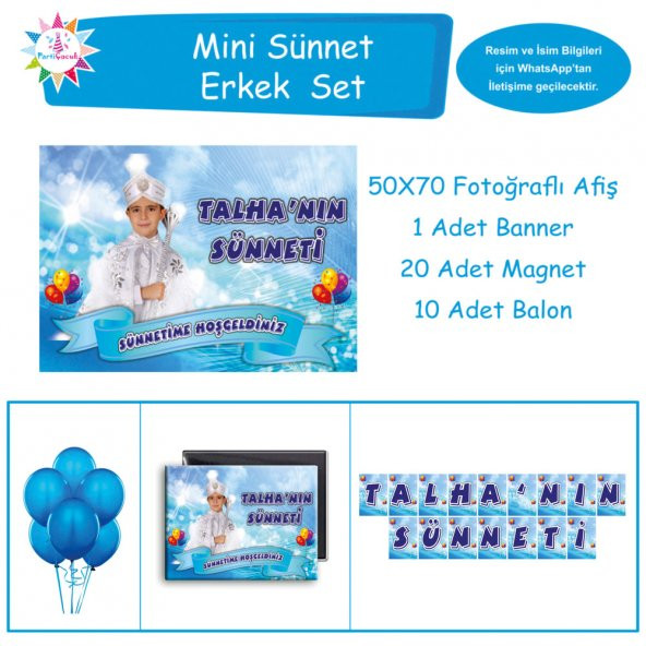 Sünnet Balonlu Kuşaklı Mini Set