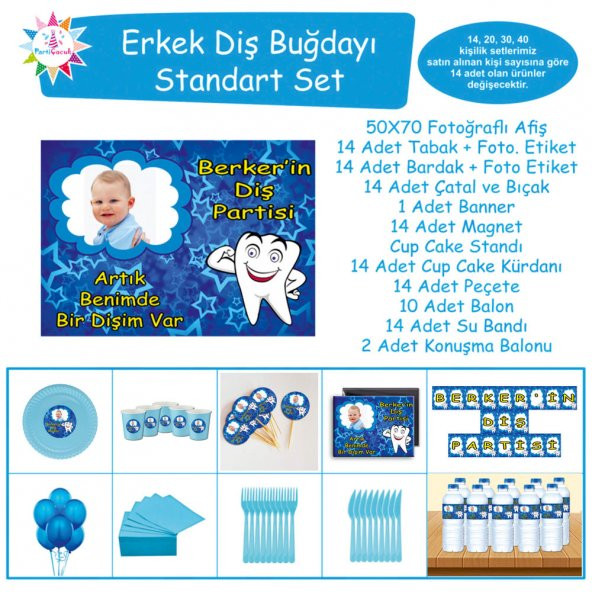 Diş Buğdayı Mavi Güçlü Diş Standart Set - 1