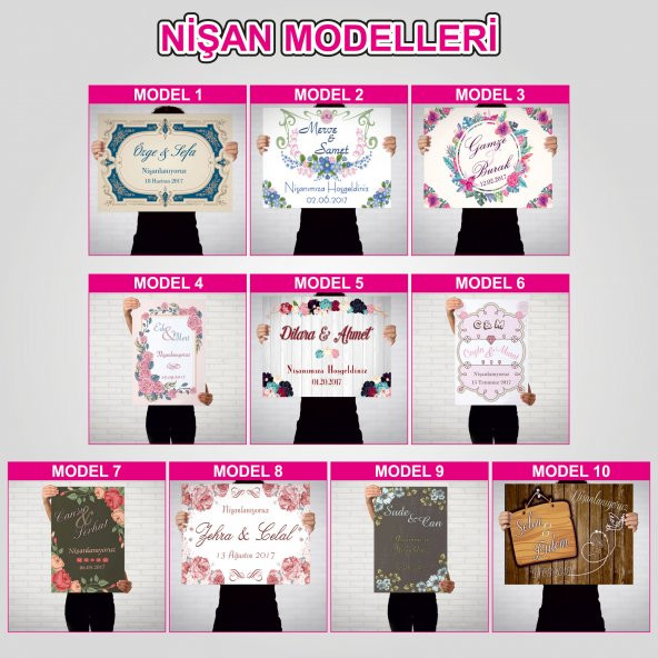 Nişan Düğün Kına Kişiye Özel Bez Afiş - 2