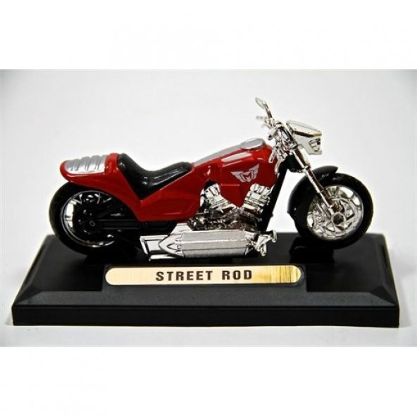 Street Rod 1:18 Model Motorsiklet Kırmızı (Motormax)