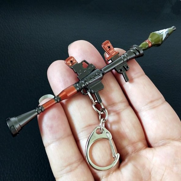 Fortnite Battle Royal Epic Games RPG Rocket Launcher Bazuka Bazooka Anahtarlık Yeni Model 12 cm - 2