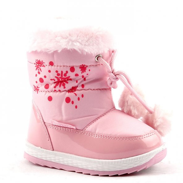 Akınalbella 1060.65 Pembe Fermuarlı Kız Çocuk Kar Bot Ayakkabı