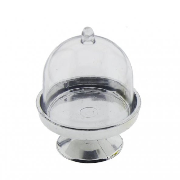 12 Adet 6cm Plastik Cupcake Kapaklı Kutu - 4
