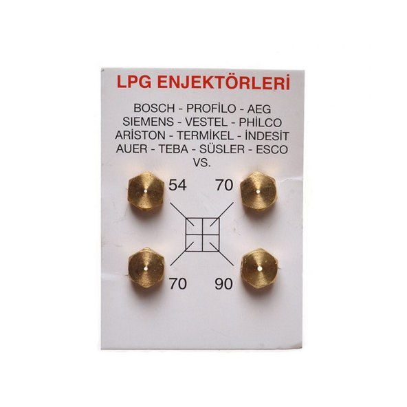LPG OCAK MEMESİ ENJEKTÖR 4LÜ SETve DİRSEK BÜTÜN MARKALARA uyumlu - 4