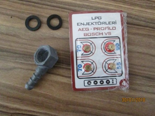 LPG OCAK MEMESİ ENJEKTÖR 4LÜ SETve DİRSEK BÜTÜN MARKALARA uyumlu - 3