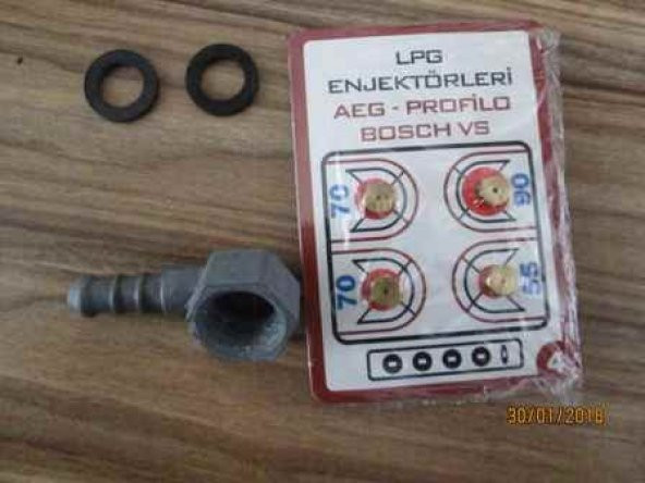 LPG OCAK MEMESİ ENJEKTÖR 4LÜ SETve DİRSEK BÜTÜN MARKALARA uyumlu - 7