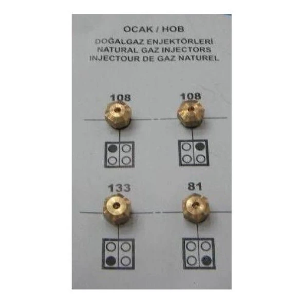 100 ADET Doğalgaz Enjektör Ocak Takımı (ARCELİK )BEKO 9 MM - Resim 3