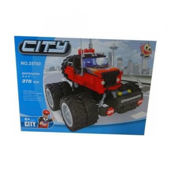 Bricks Lego Uyumlu 375 Parça City Şehir Seti Araba Jeep