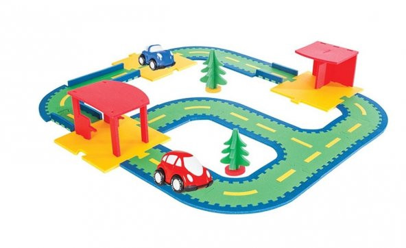 Pilsan Poly Yol Seti Erkek Çocuk Oyuncak Set Anaokulu Kreş Montessori Meteryali