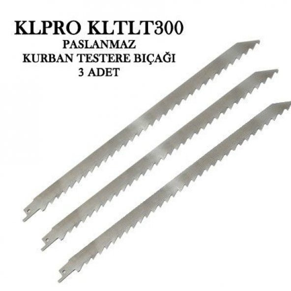 KL PRO KLTLT300 Paslanmaz Tilki Kuyruğu Bıçağı 3 Adet