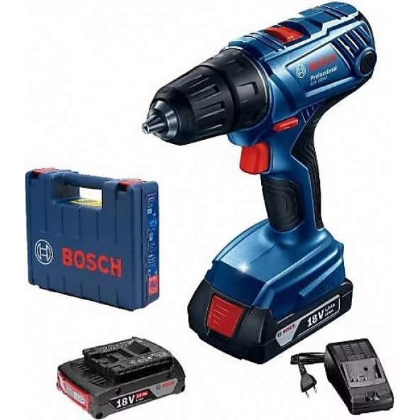 Bosch Professional GSR 180-LI 18 Volt 2.0 Ah Çift Akülü Darbesiz Delme/Vidalama