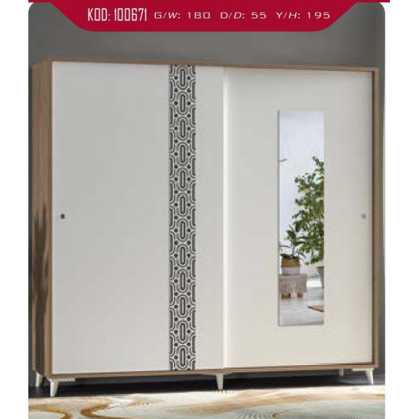 Sürgülü Gardırop Sadeceonda Oya 180 cm